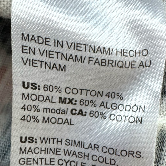 CHICOS 1 Cheetah Print V Neck Tee Multi Color Shirt 3/4 Sleeve Knit Blouse Sz M - Picture 7 of 7